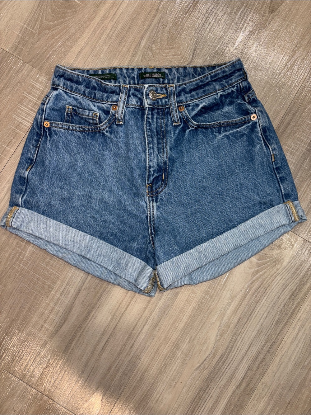 High-Rise Cuffed Jean Shorts